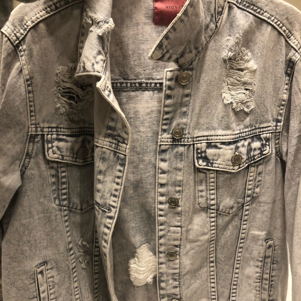 Signature8 gray washout Jean jacket - Picture 1 of 4